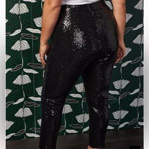 Black sequins pants